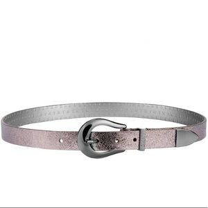 DKNY Gunmetal metallic silver buckle women’s belt